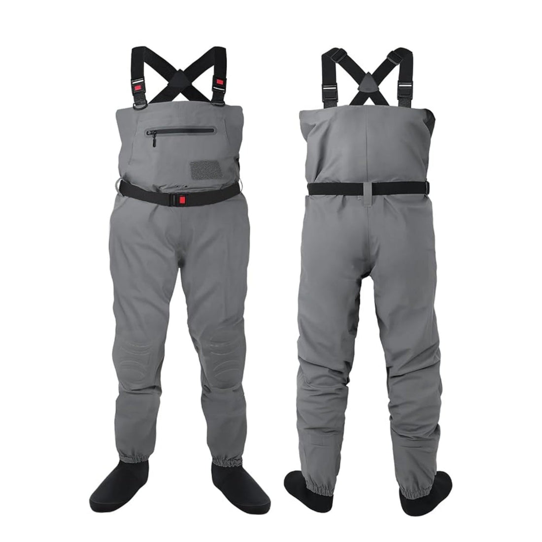 DikaSun Breathable Stocking Foot Waders for Fly Fishing (Lightweight Unisex Design for Men & Women)