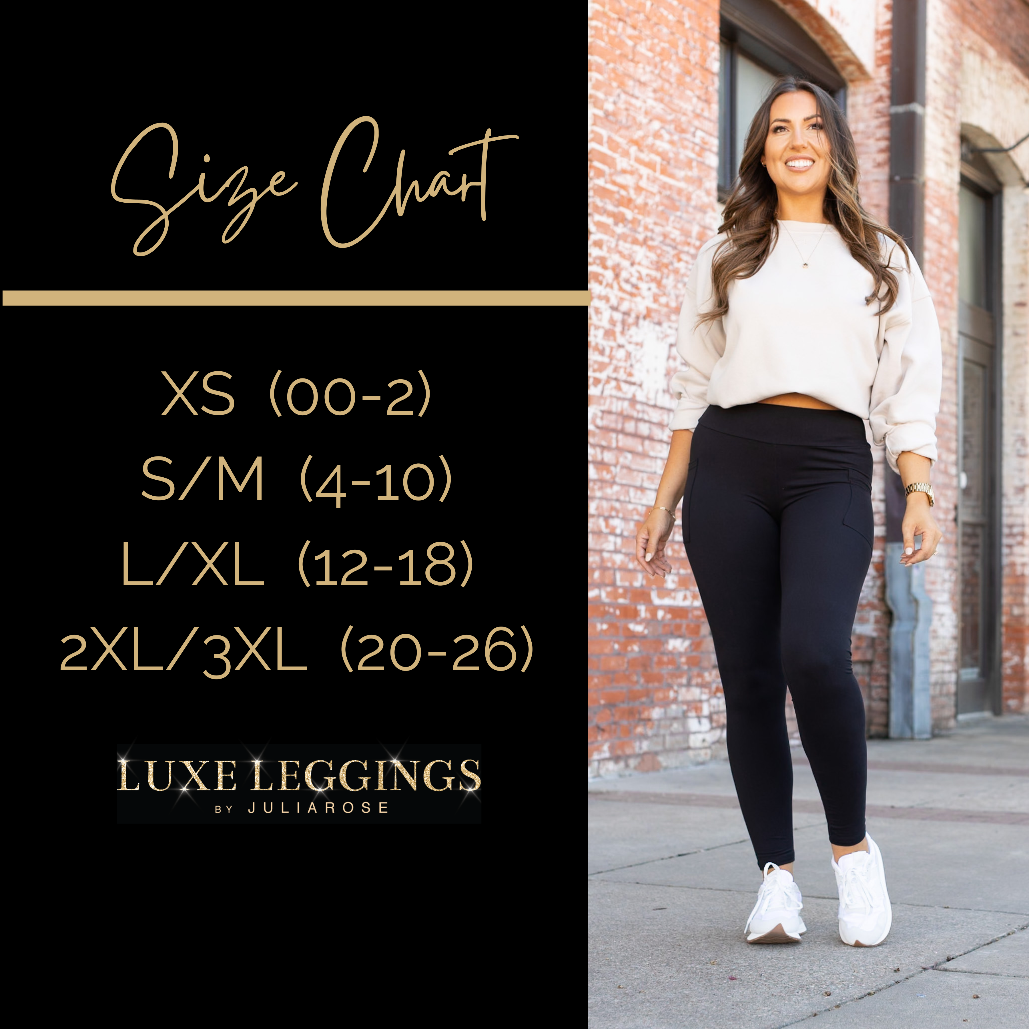 Rachel - Relaxed Fit Black Leggings with Pockets