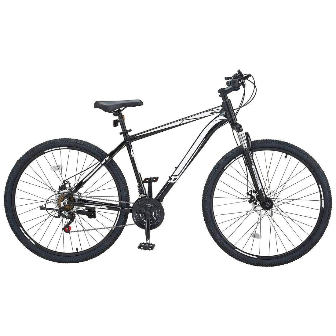 Mountain Bike, 29 inch MTB Bicycle with Front Suspension, 21 Speeds SHIMANO Twist Shifting, Comfort Saddle, Dual Disc Brakes, Aluminum Alloy Frame, Adult Sport Cycling Bicycle Trail Snow