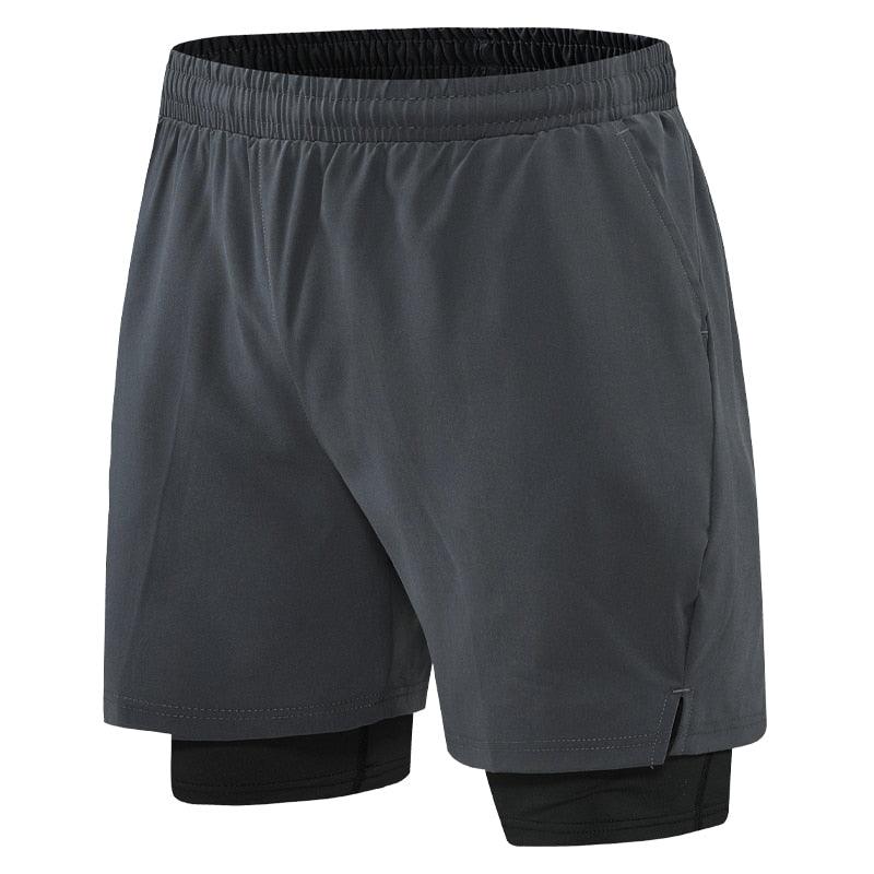 Men’s 2-in-1 Quick-Dry Running Shorts with Liner