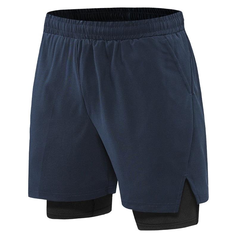 Men’s 2-in-1 Quick-Dry Running Shorts with Liner