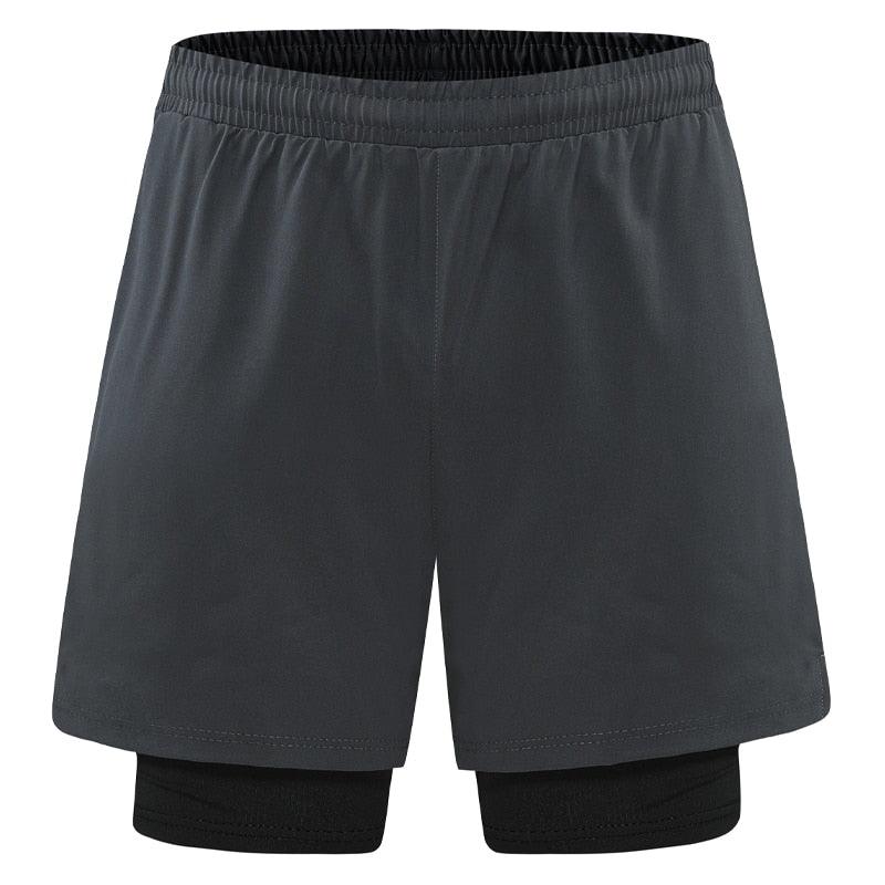 Men’s 2-in-1 Quick-Dry Running Shorts with Liner