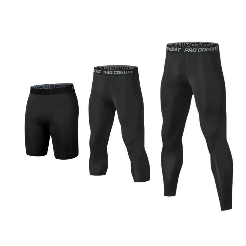 Men's Compression Tights – Cool-Dry Running & Training Leggings