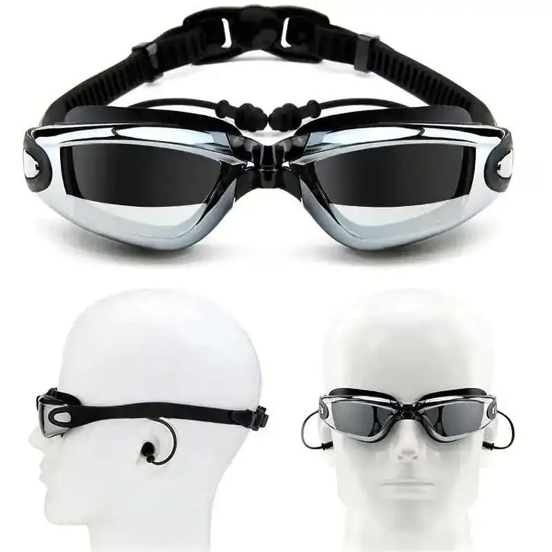 Mirrored Waterproof Swimming Goggles – UV Protection & Anti-Fog