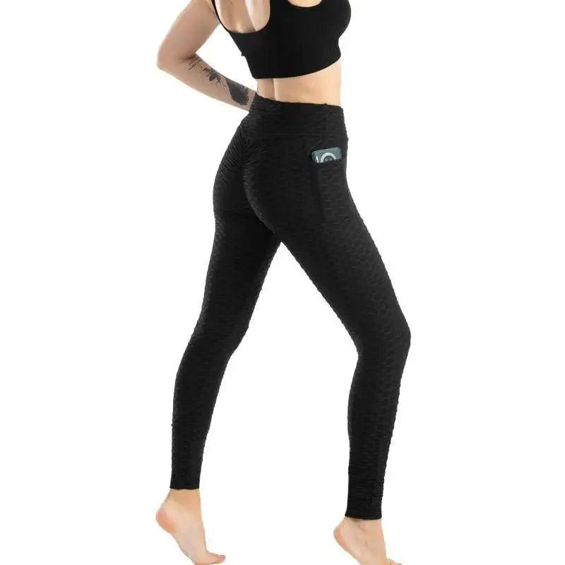 Women’s High Waist Push-Up Leggings with Pockets – Fitness
