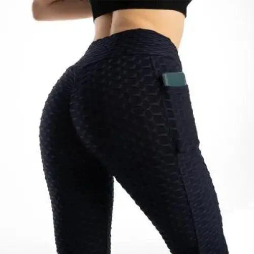 Women’s High Waist Push-Up Leggings with Pockets – Fitness