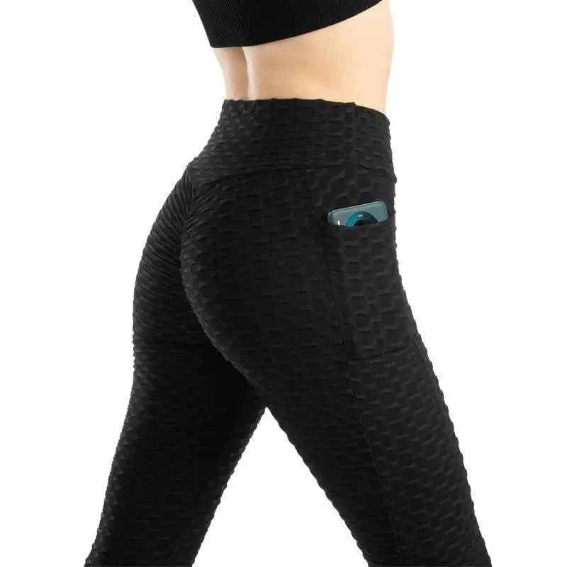 Women’s High Waist Push-Up Leggings with Pockets – Fitness