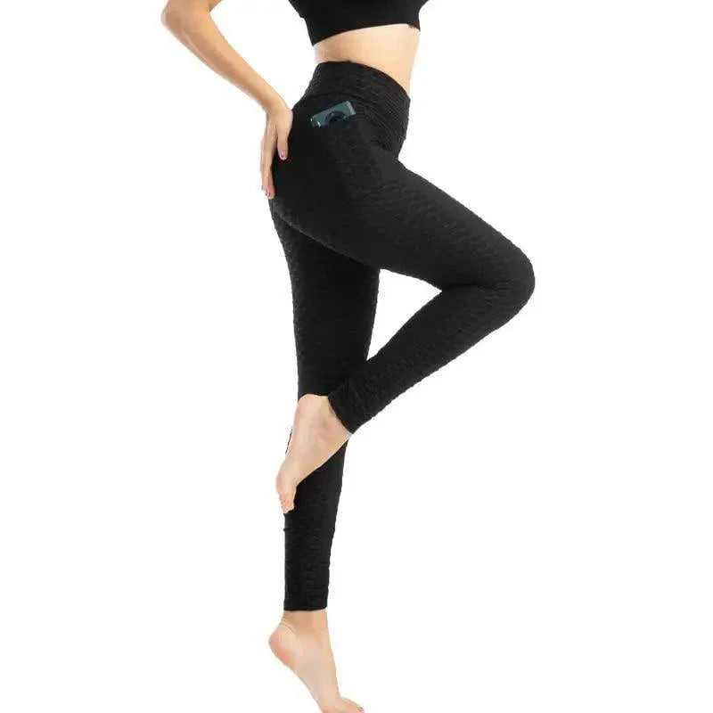 Women’s High Waist Push-Up Leggings with Pockets – Fitness