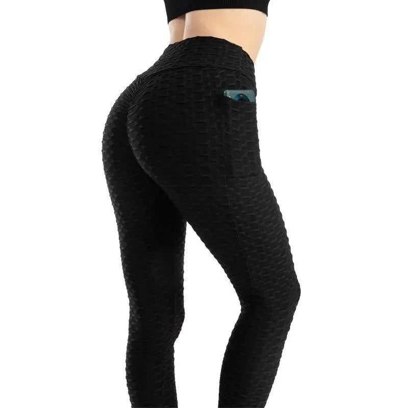 Women’s High Waist Push-Up Leggings with Pockets – Fitness