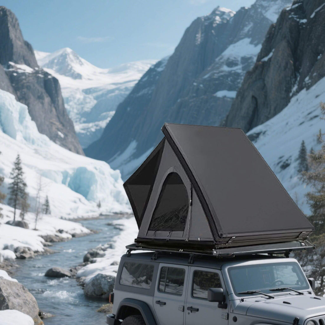 Trailora Apex Premium Lightweight Hard Shell Rooftop Tent With LED Strip And Memory Foam (SAK51780)