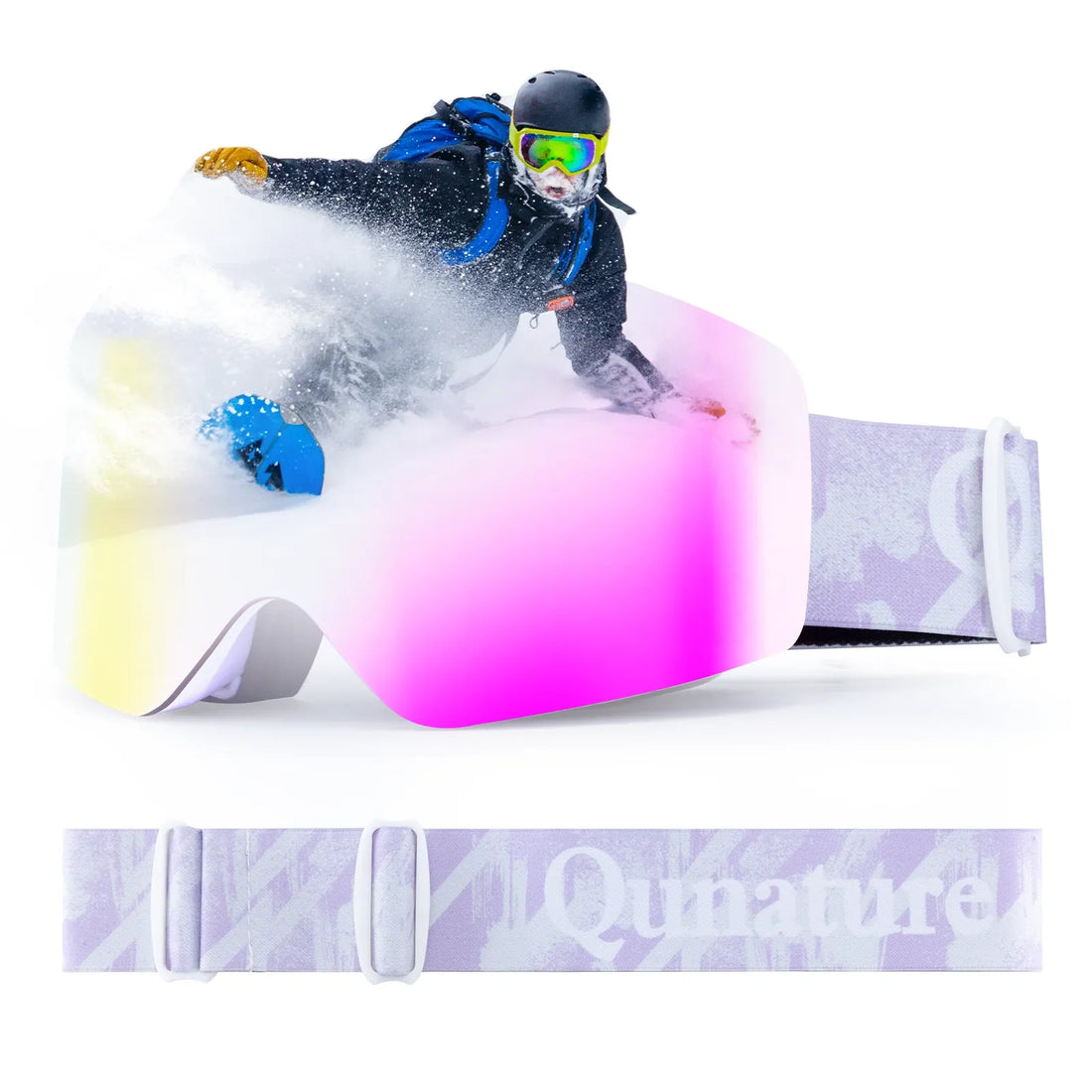 Frameless Anti-Fog Ski Goggles – HD Lens with UV400 Protection