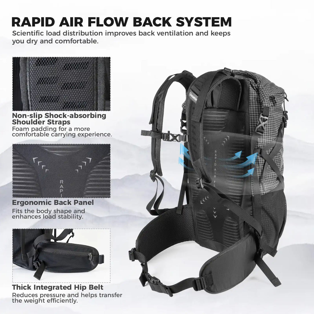 Lightweight Waterproof Hiking Daypack – 30-35L