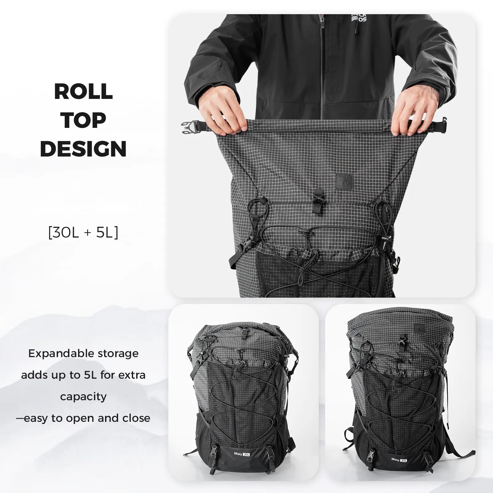 Lightweight Waterproof Hiking Daypack – 30-35L