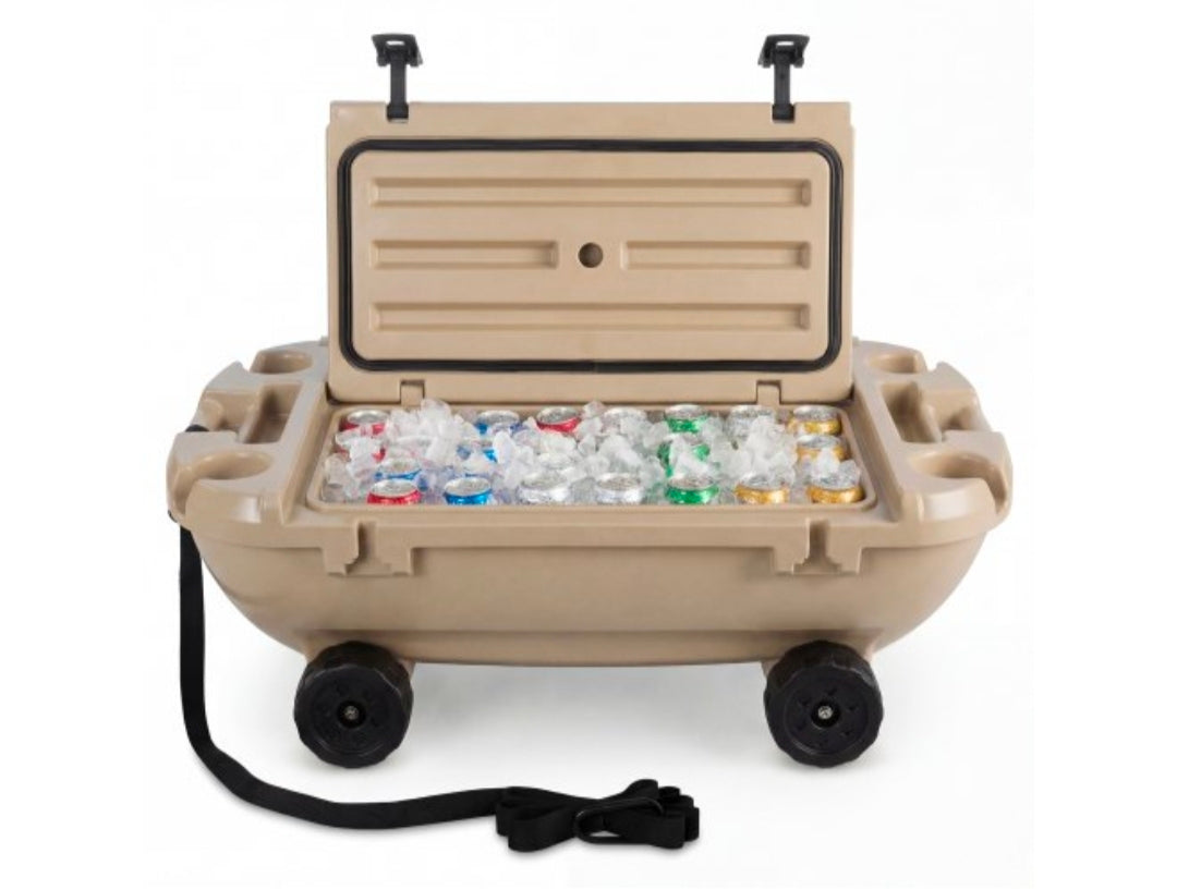 Floating Cooler, 40 QT Floating Ice Chest with Dry Storage & Tow Rope, Premium LLDPE Amphibious Drink Cooler for Water & Land, Cruise Smoothly Stable on Lake, River, Pool, Beach, Kayak