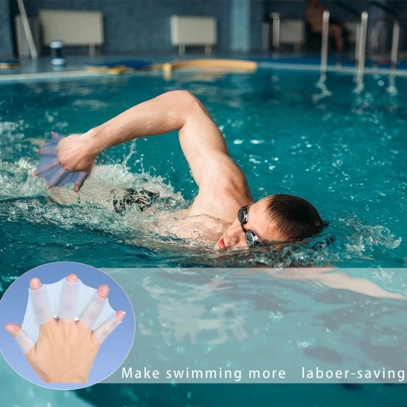 Silicone Swimming Hand Fins – Training Paddles