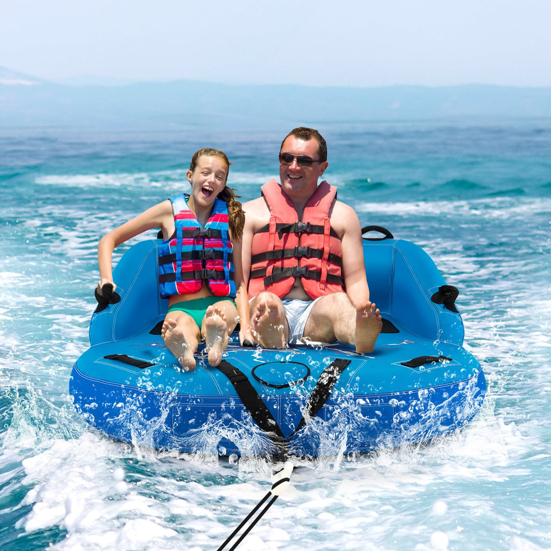 2 Person Water Sport Inflatable Towable Tubes for Boating