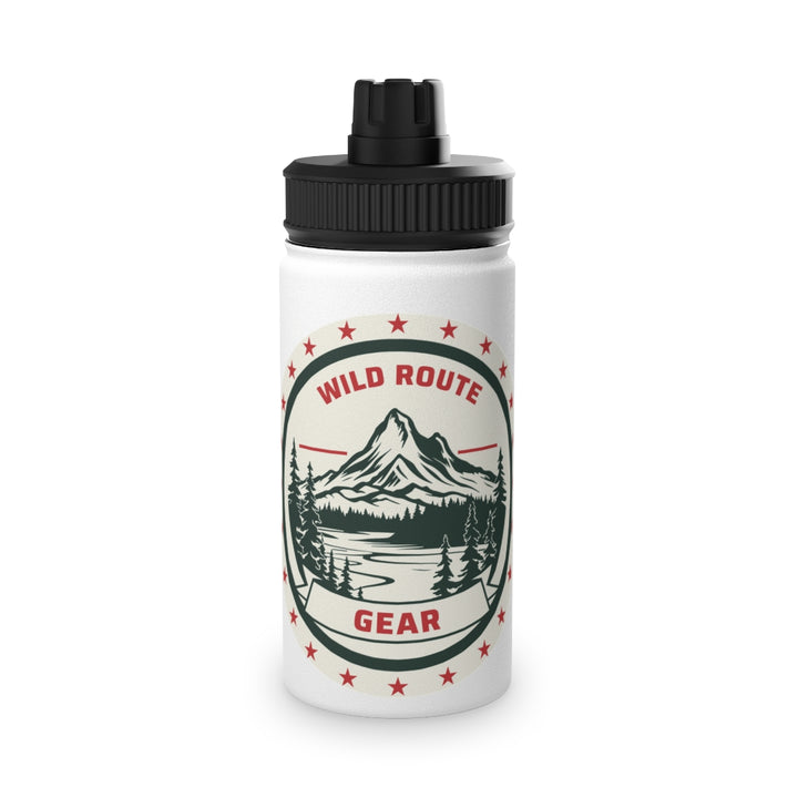 Wild Route Gear Stainless Steel Water Bottle – Outdoor Mountain Sports Bottle
