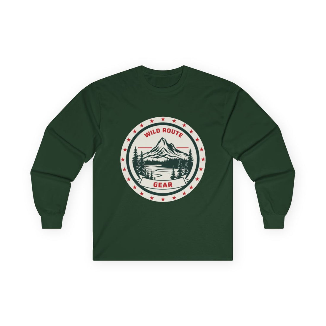Long Sleeve Tee — Wild Route Gear Mountain Logo