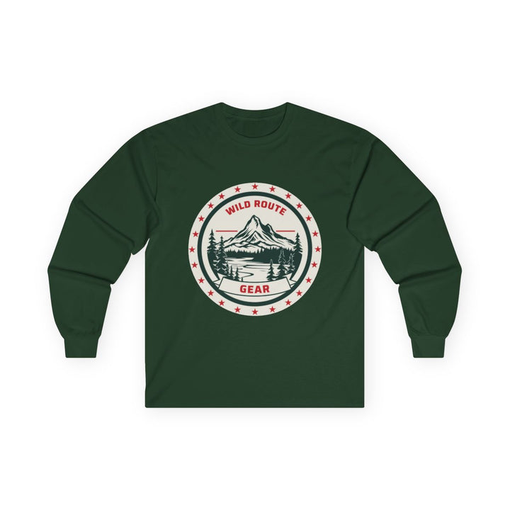 Long Sleeve Tee — Wild Route Gear Mountain Logo